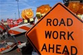 Road work sign