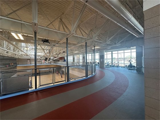 Layton City Shoreline Gymnasium (upper-level track and fitness equipment)