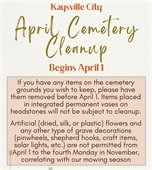 Kaysville Cemetery Cleanup