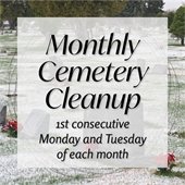 Monthly Cemetery Cleanup