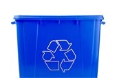 Blue Recycling Can