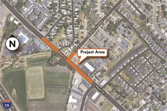 Mutton Hollow and Main Traffic Light Construction