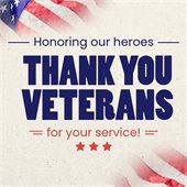 City Offices Closed for Veterans Day