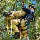 Firefighters Rope Rescue Training