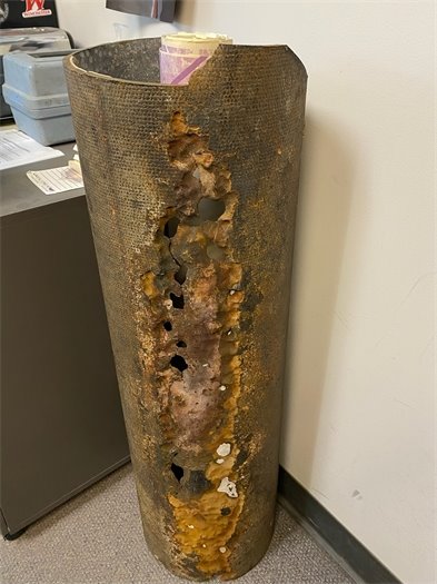Corroded ductile iron waterline