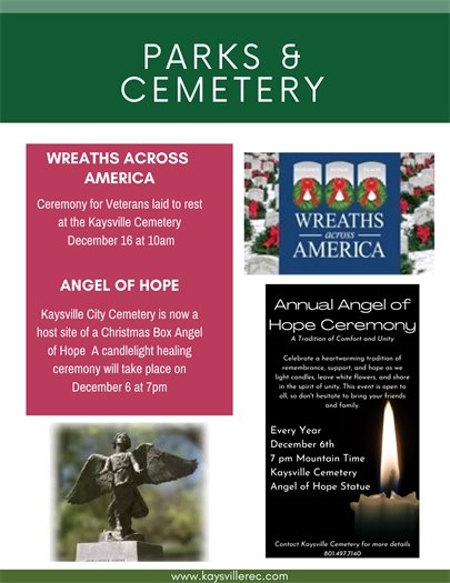 Parks and Cemetery News