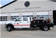 Brush Truck in front of Fire Station