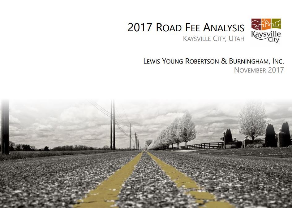 Road fee analysis cover page
