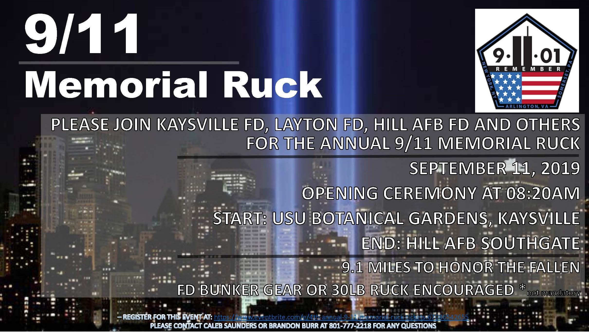 9-11 Memorial Ruck Flyer