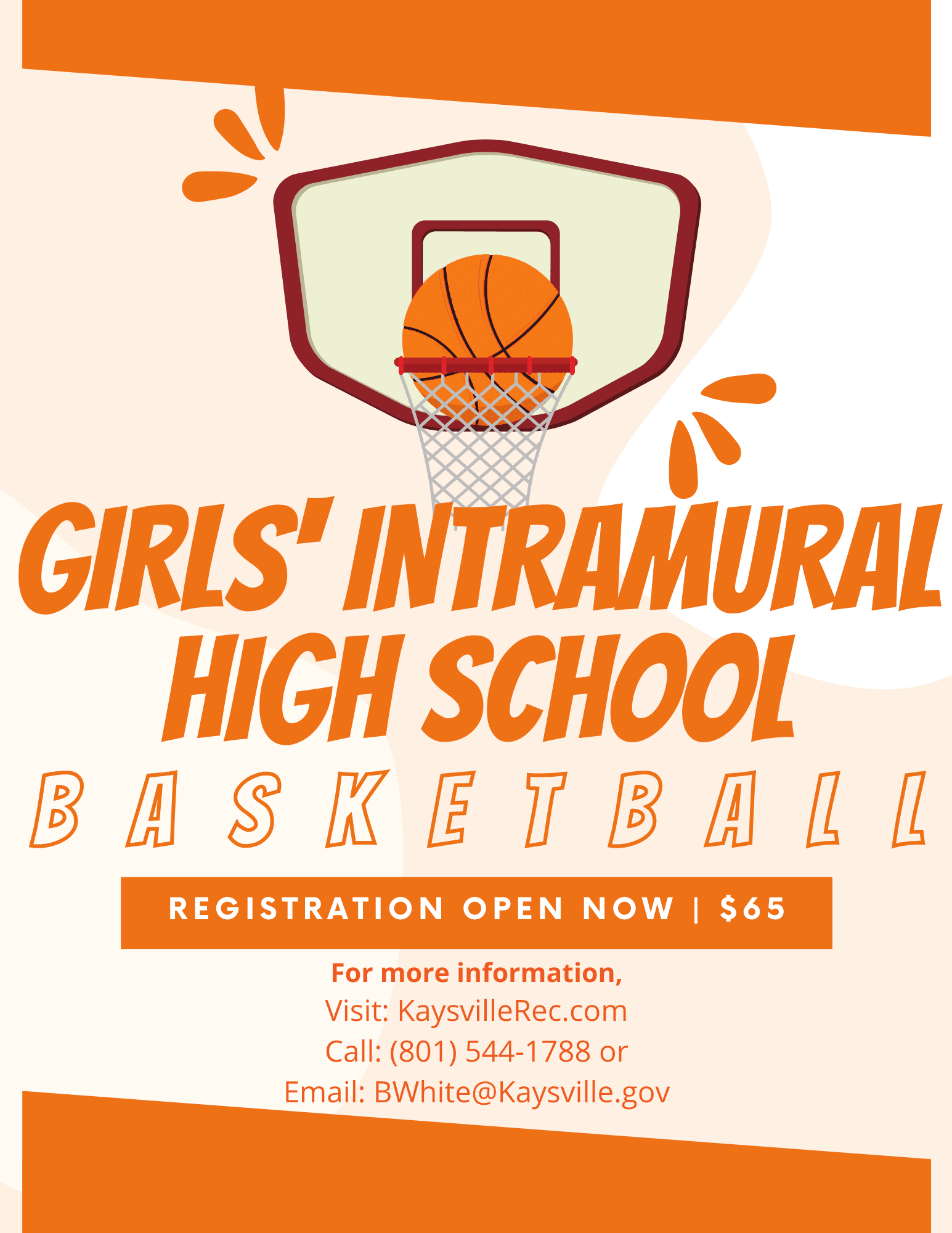 Girls High School Basketball Flyer