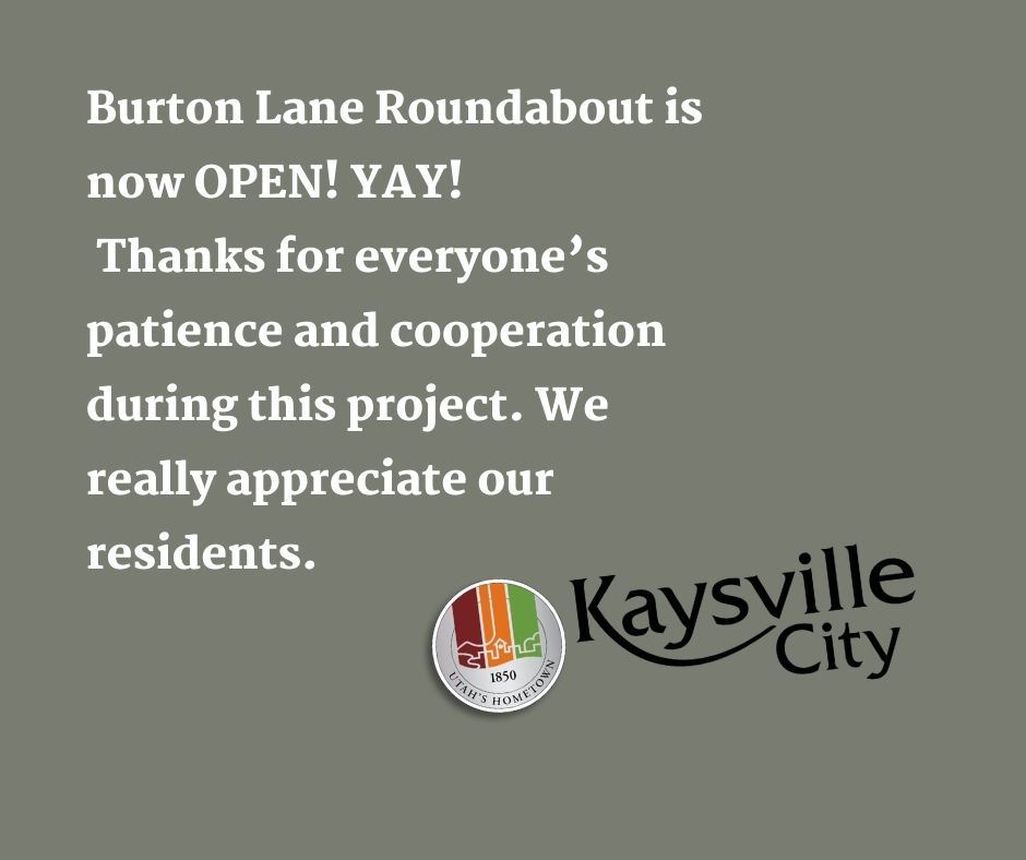 Facebook Post - Burton Lane Roundabout now OPEN