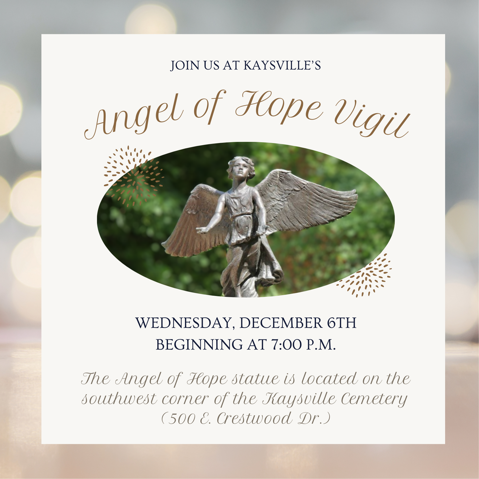 Kaysville Angel of Hope Vigil