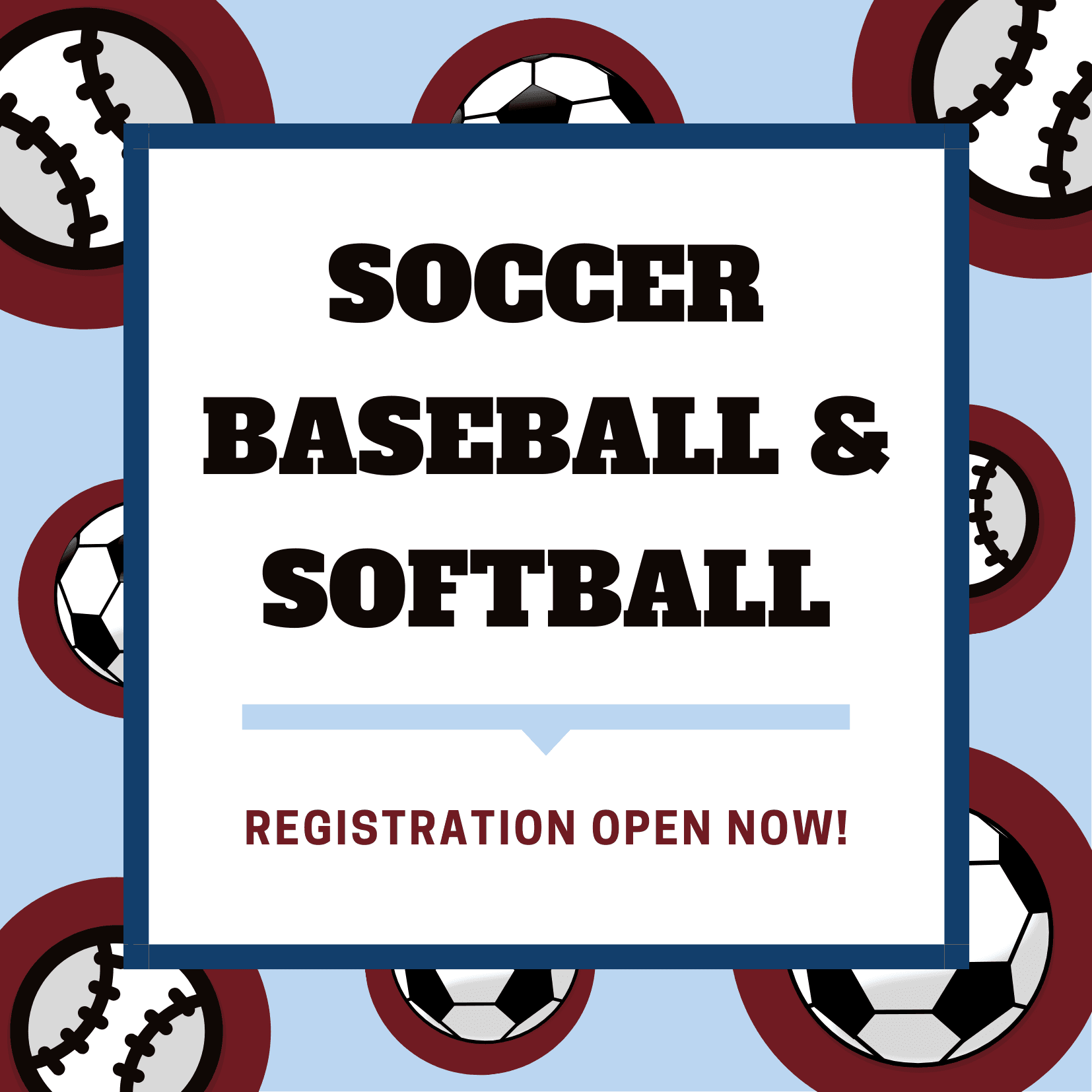 Baseball and soccer registration