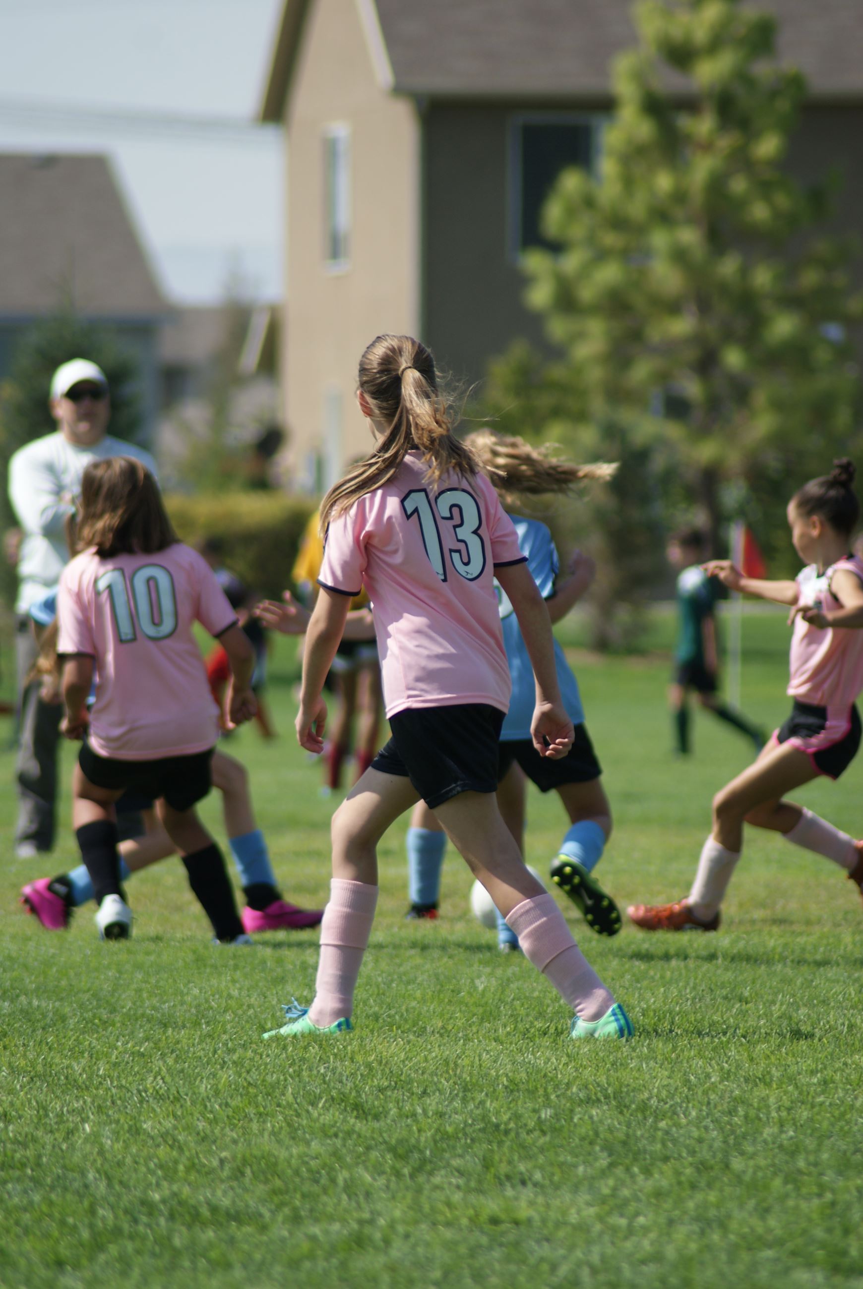 People playing sports outside