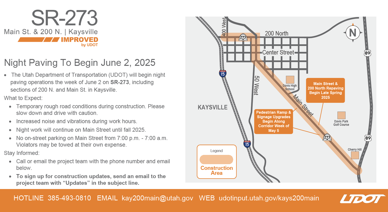 UDOT Kays 200 North Project Update